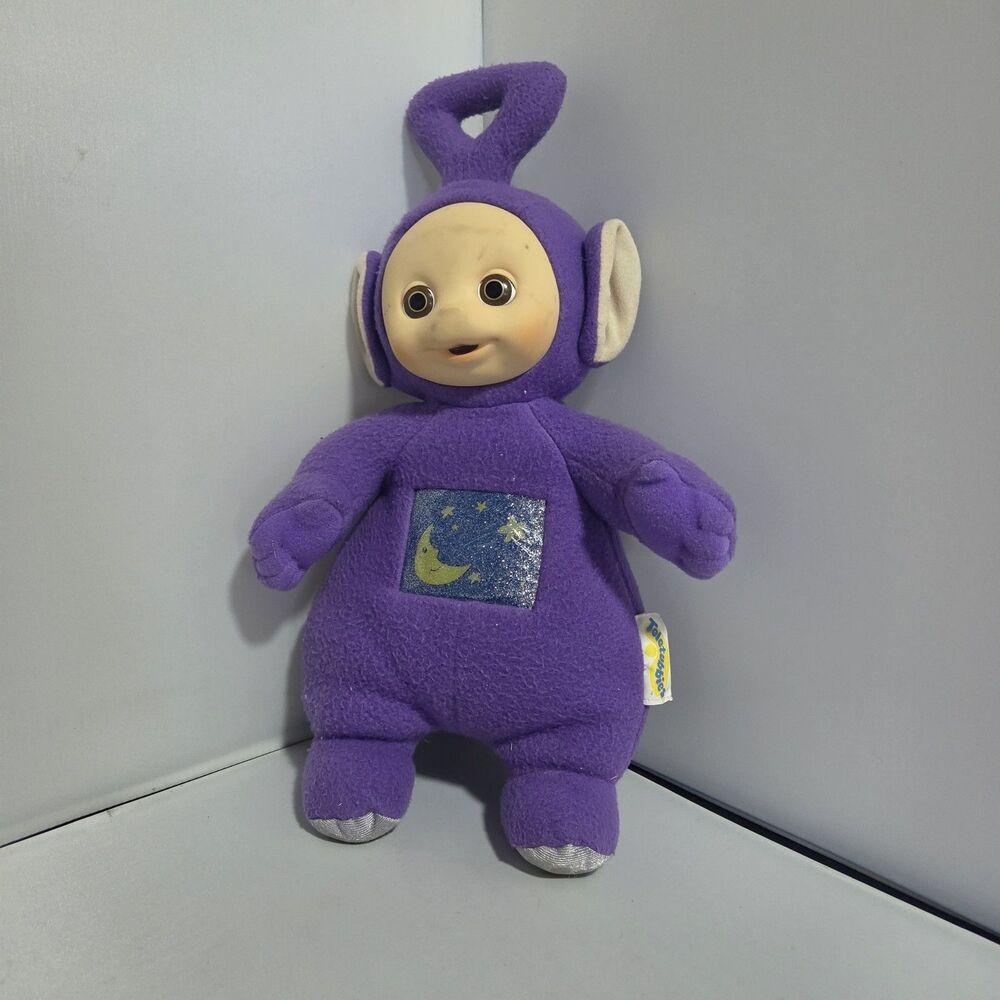 Vtg Teletubbies Tinky Winky Plush Light Up Purple 1999 13" Tummy Glow Tested